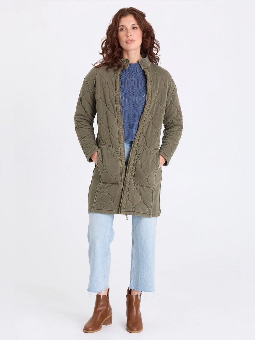 XCVI
MEMPHIS WAVE QUILTING LONG JACKET